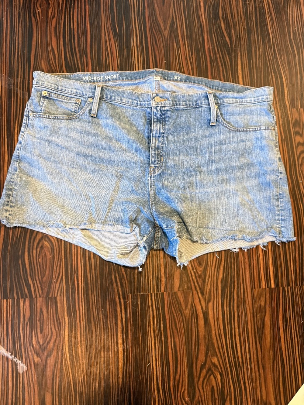 J crew mid rise cutoff jean shorts